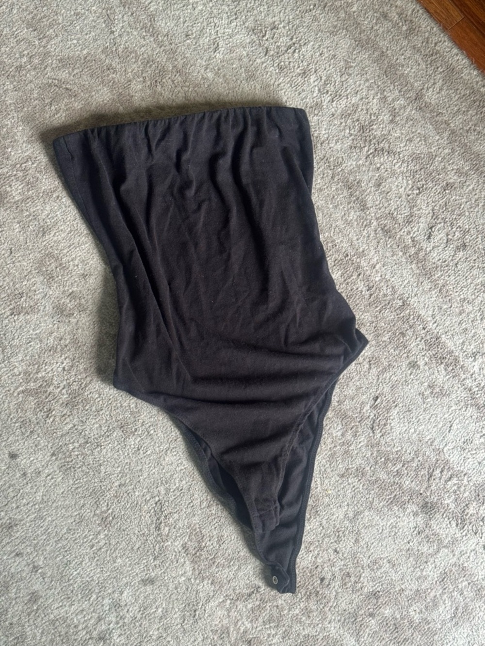 Ambiance Black Strapless Bodysuit